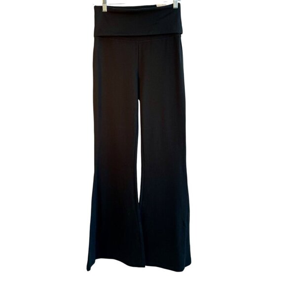 NWT Aerie Offline Fold Over Hi-Rise OG Super Flare Black Workout Pants Womens XS - Picture 4 of 10